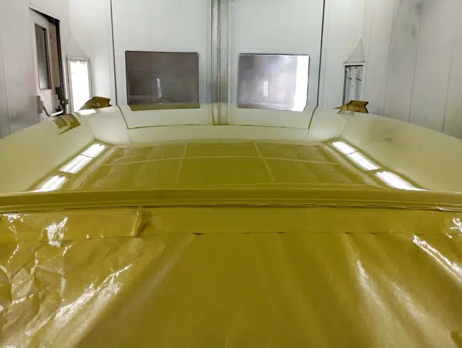 Pavillon Fiat 500 avec vernis tendu